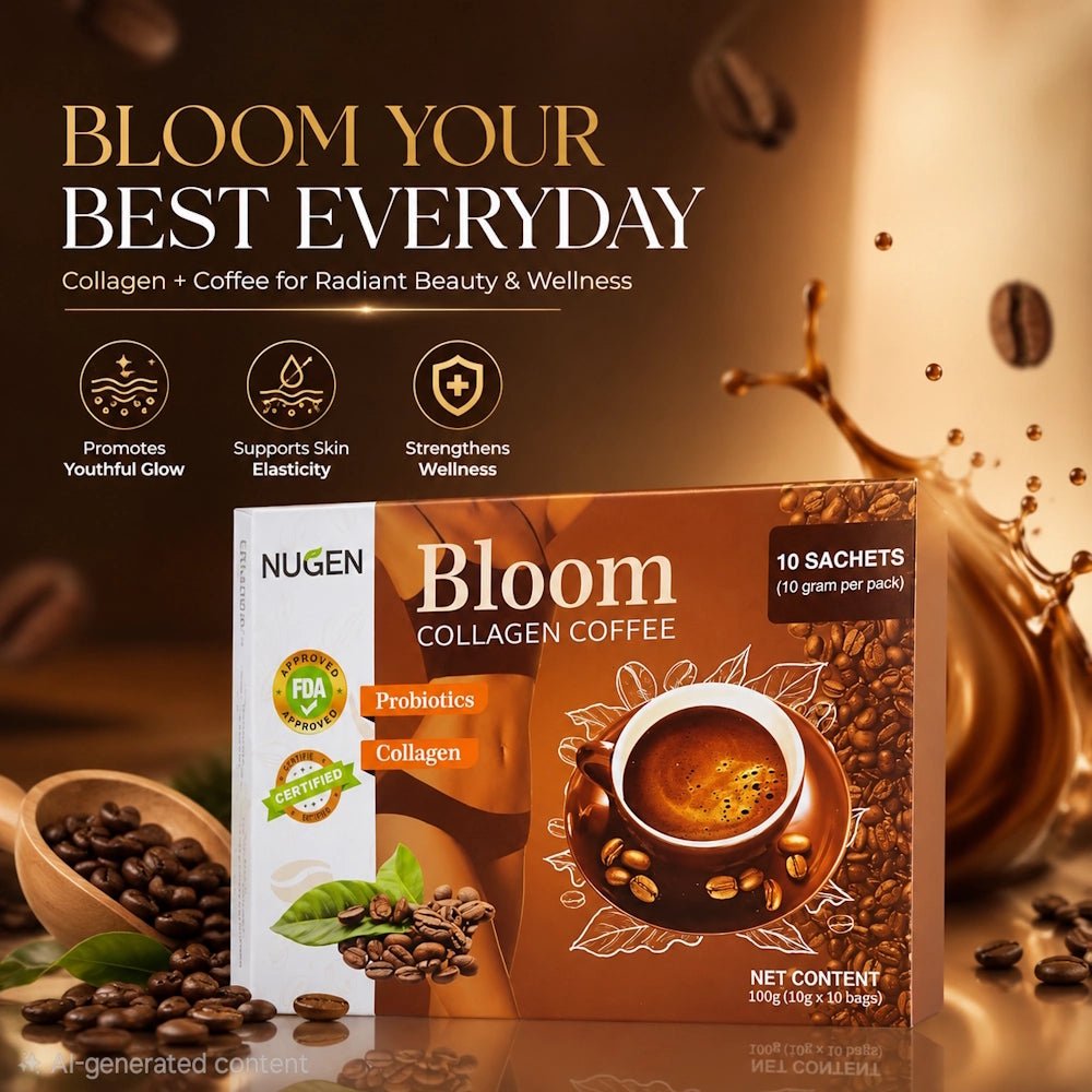 NUGEN Bloom Collagen Coffee - 10 Sachets (10g per pack) - New Dream