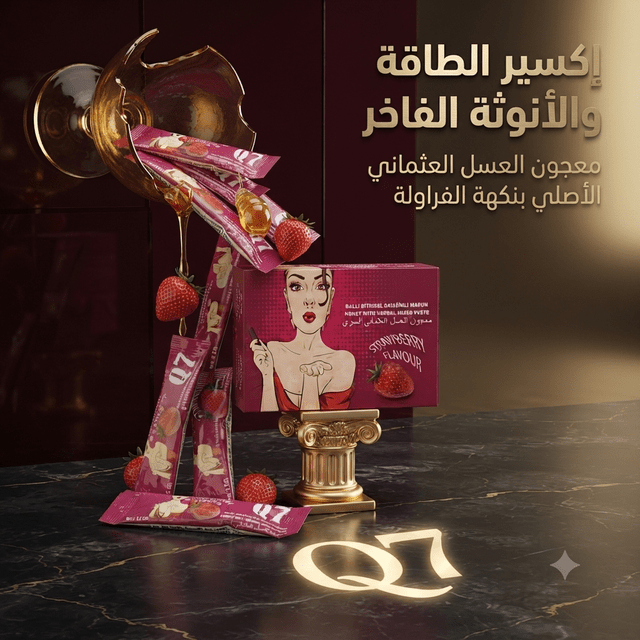 Q7 Strawberry Ottoman Honey Paste for Women – Herbal Vitality Support - New Dream