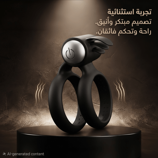 Silicone Double Ring Vibrator with Tickler Stimulator - New Dream